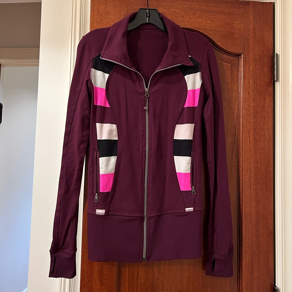 Burgundy Lululemon zip up jacket